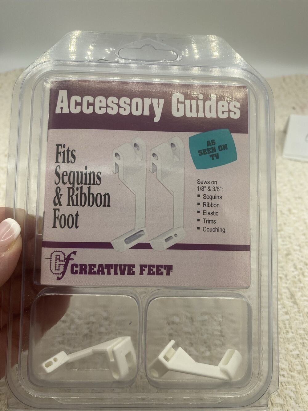 Vintage Creative Feet Accessory Guides for Sequins & Ribbon Foot - New